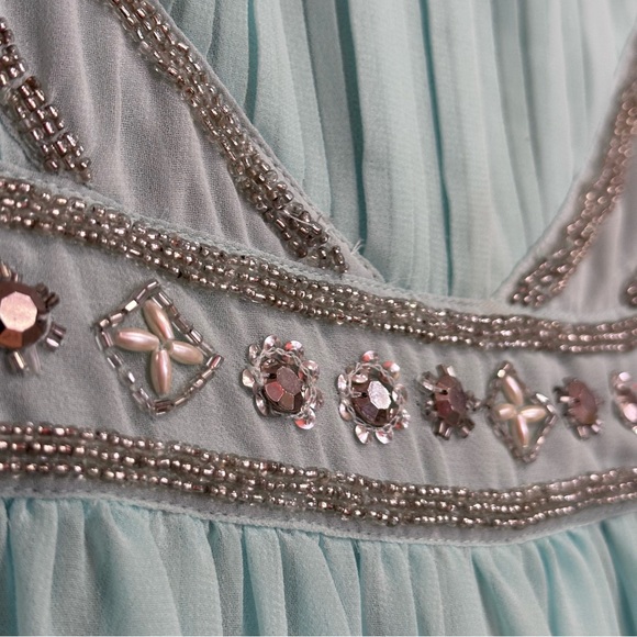 Forever 21 Ball Gown Dress Teal Green Formal Small - Picture 9 of 16